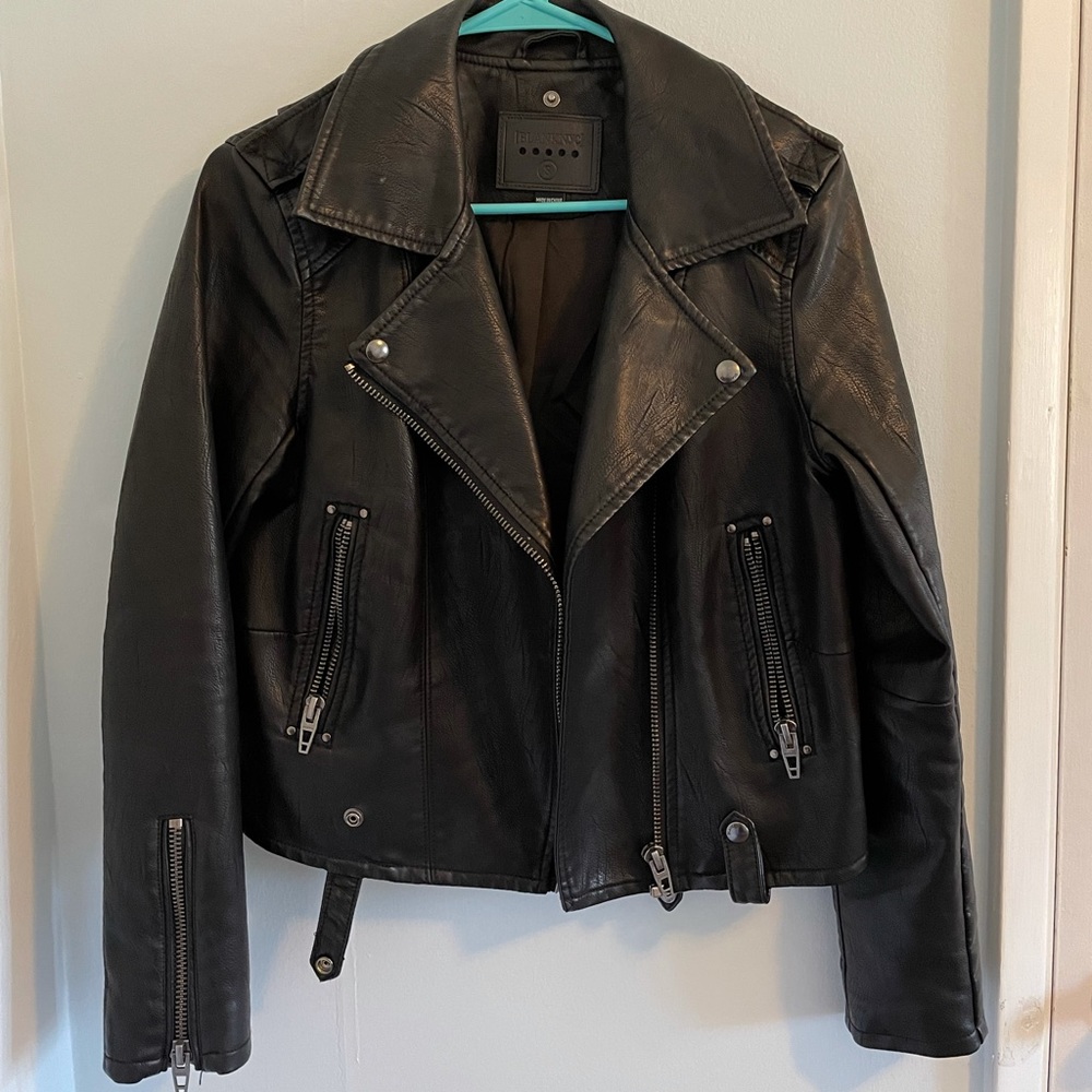 blank nyc black faux leather jacket